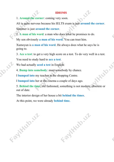 idioms — DOCX