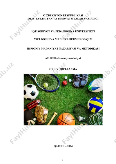 jismoniy madaniyat nazariyasi va metodikasi — DOCX