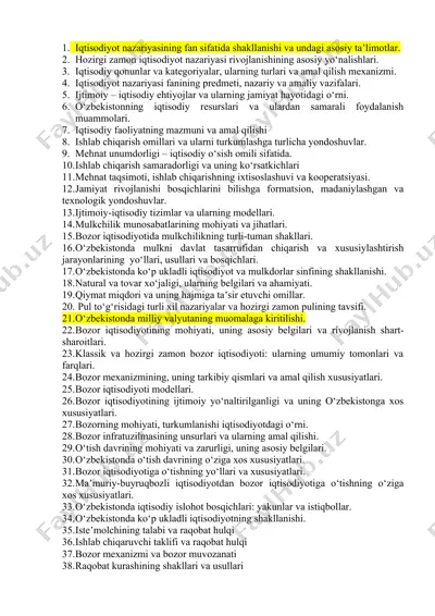 iqtisodiyot nazariyasi — DOCX