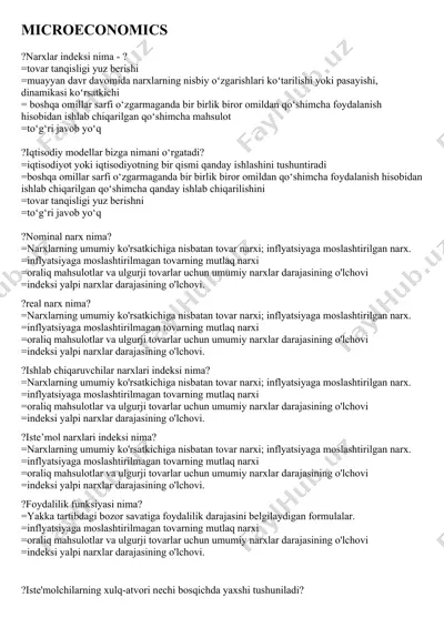 microeconomics — DOCX