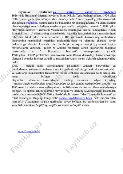 buyumlar interneti — DOCX