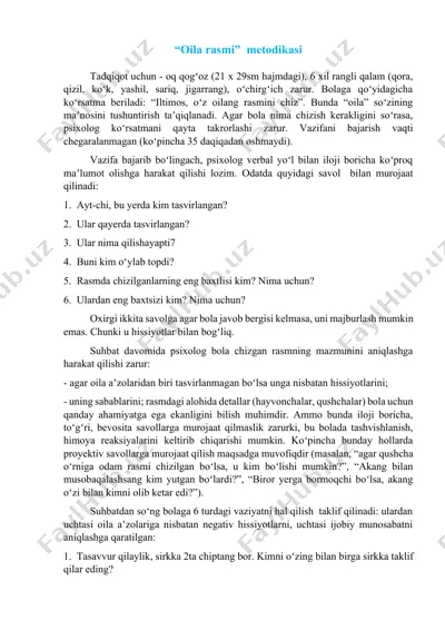 "oila rasmi" metodikasi — DOCX