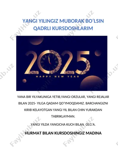 yangi yil tabrigi - agrosanoatni raqamlashtirish markazi — DOCX