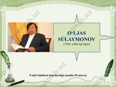 o'ljas sulaymonov 9 -sinf — PPTX