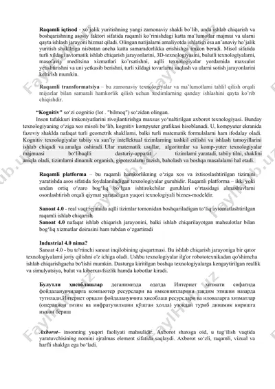 kognitiv texnologiyalar — DOCX