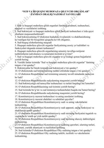 sud va huquqni muhofaza qiluvchi organlar — DOCX