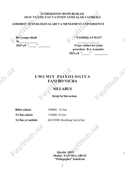 umumiy psixologiya — DOCX