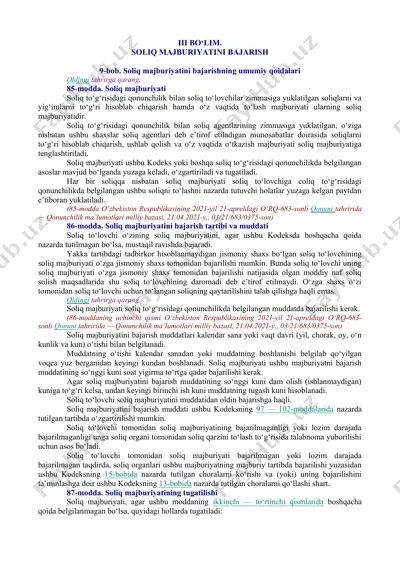 soliq majburiyatini bajarish — DOC