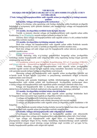 soliqqa oid huquqbuzarliklar va ularni sodir etganlik uchun javobgarlik — DOC