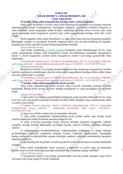 soliq hisobi va soliq hisobotlari — DOC