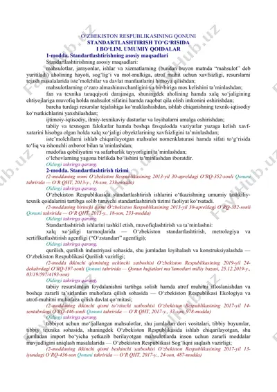 standartlashtirish to‘g‘risida — DOCX