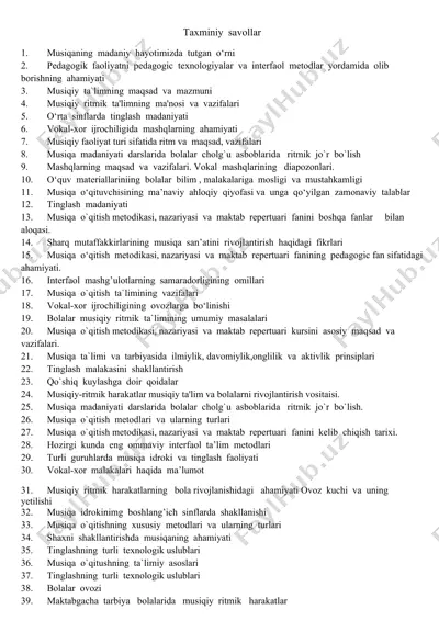 musiqa o‘qitish metodikasi — DOCX