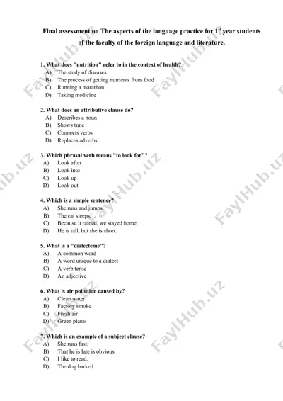 language practice final assessment — DOCX