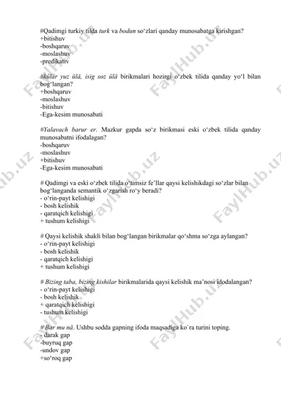 qadimgi turkiy tilda turk va bodun so‘zlari qanday munosabatga kirishgan? — DOC