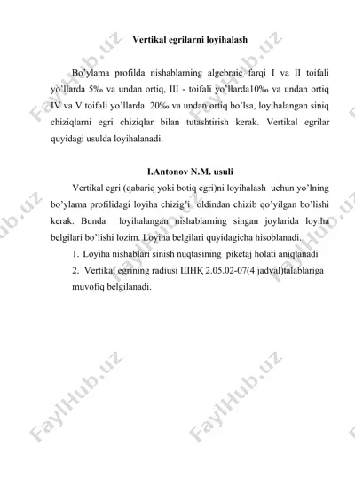 vertikal egrilarni loyihalash — DOC