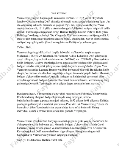 yan vermeer — DOCX