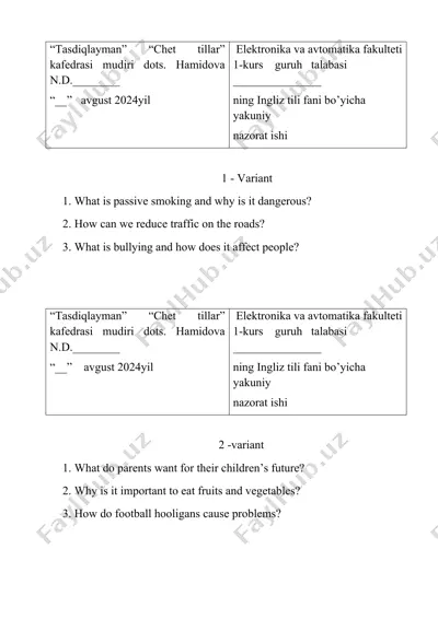 yakuniy nazorat savollari — DOCX