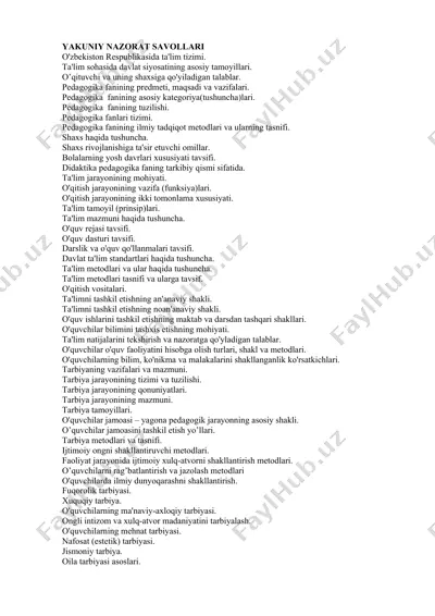 pedagogika fanining asosiy kategoriyalari — DOCX