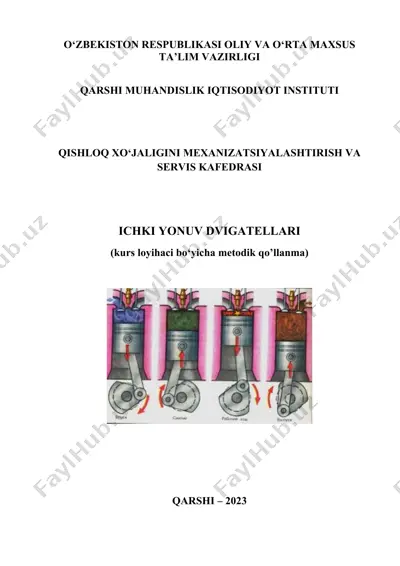 ichki yonuv dvigatellari methodik qo’llanma — DOCX