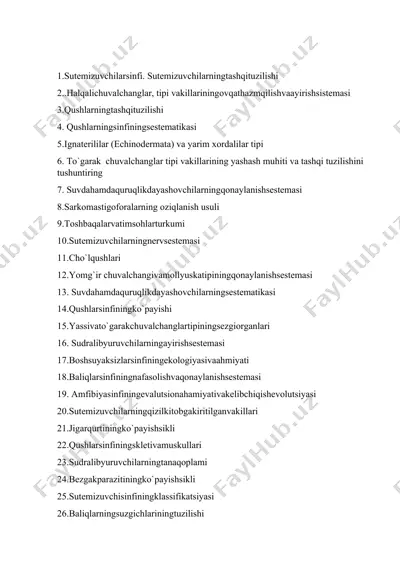 sutemizuvchilarning tashqi tuzilishi — DOCX