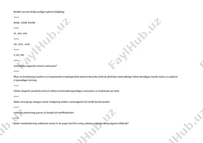 reaktiv quvvat birligi — DOCX