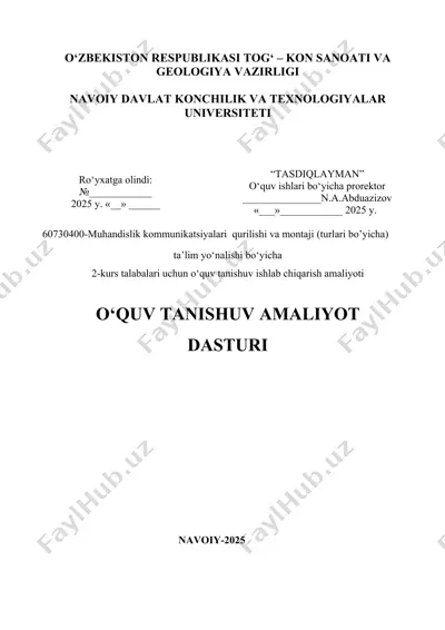 o‘quv tanishuv amaliyot dasturi — DOCX