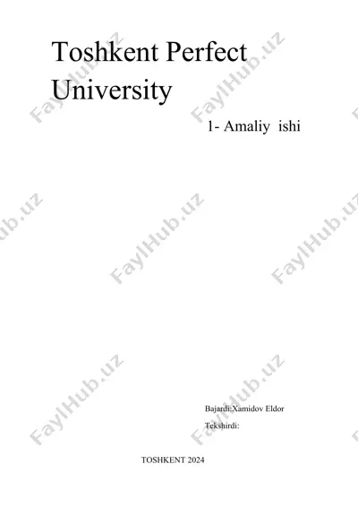 toshkent perfect university — DOCX