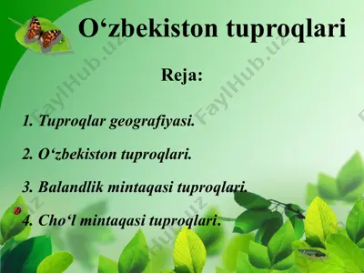 o‘zbekiston tuproqlari — PPT