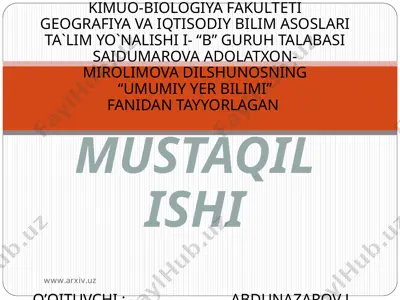 tog’ jinslarining hosil bo’lishiga ko’ra turlari — PPT