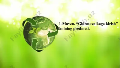 gidrotexnika inshootlari — PPTX