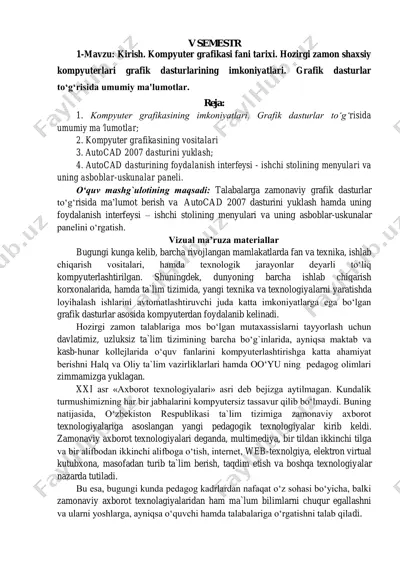 autocad 2007 dasturi — PDF