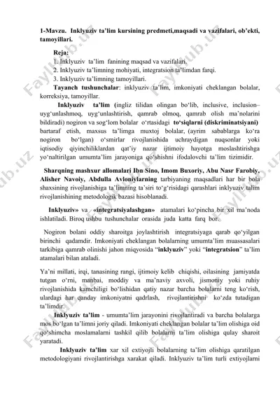 inklyuziv ta'lim — DOC