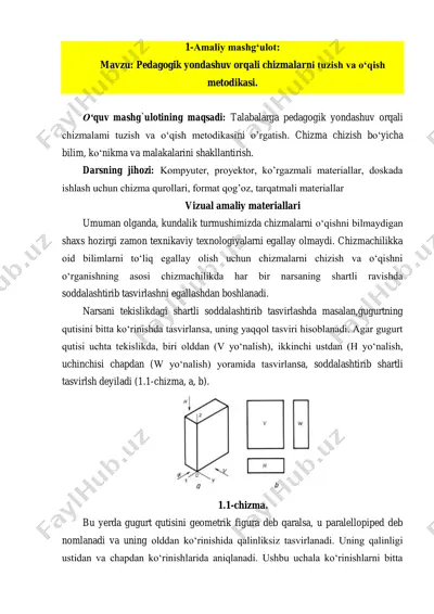 chizmalarni tuzish va o‘qish metodikasi — PDF