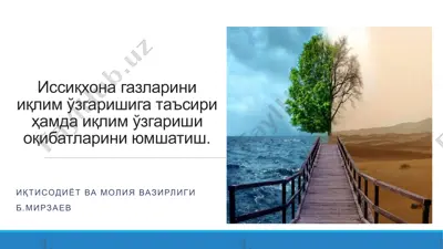иссиқхона газлари эффекти — PPTX
