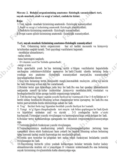 bolalar organizmining anatomo-fiziologik xususiyatlari — PDF