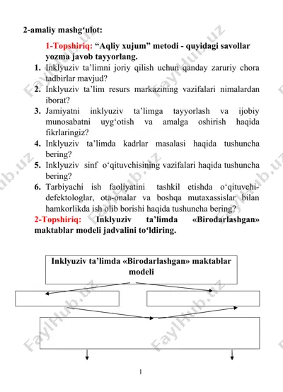 “mohir alifbo” texnologiyasi asosida «tarbiya» darsini tashkil etish namunasi — DOCX