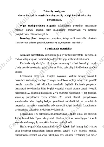 perspektiv masshtablarning amaliy tatbiki — PDF
