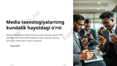 media texnologiyalarning kundalik hayotdagi o'rni — PPTX