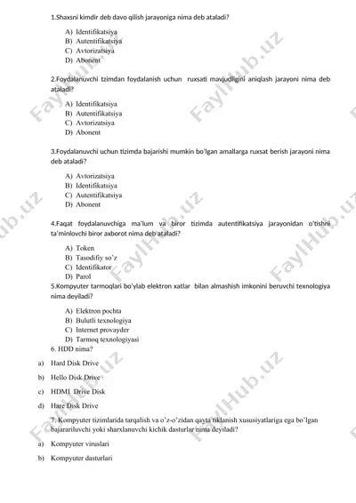 kompyuter tarmoqlari va texnologiyalari — DOCX