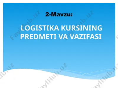 logistika kursi — PPTX