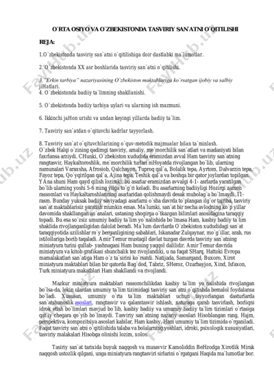 tasviri san'at o'zbekistonda — PDF