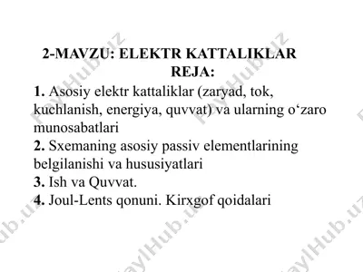 elektr kattaliklar — PPTX