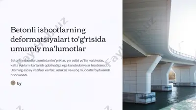 betonli ishootlarning deformatsiyalari — PPTX