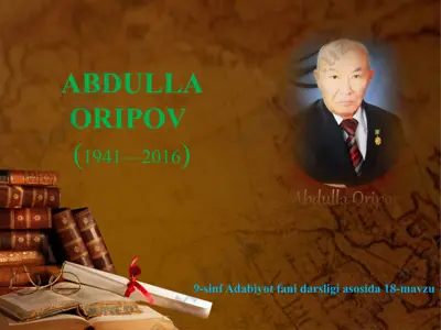 abdulla oripov 9 -sinf (2 -вариант) — PPTX