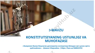 konstitutsiyaning ustunligi va muhofazasi — PPTX