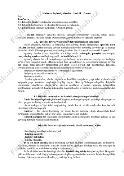 iqtisodiy davrlar — DOCX