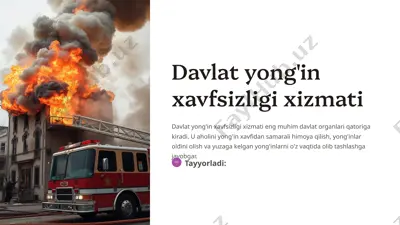 davlat yong'in xavfsizligi xizmati — PPTX