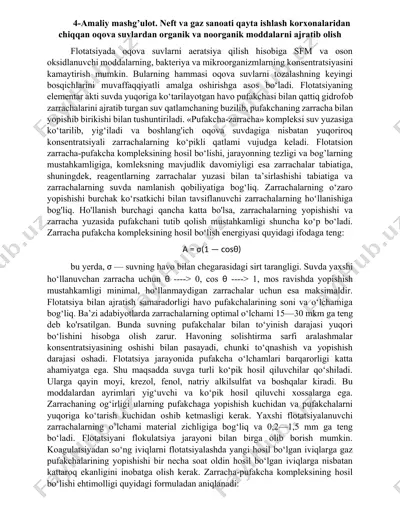 oqova suvlarni ajratib olish — DOCX