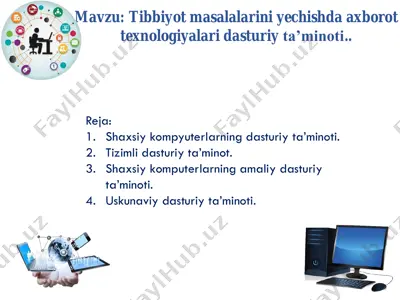 tibbiyot masalalarini yechishda axborot texnologiyalari dasturiy ta’minoti — PDF