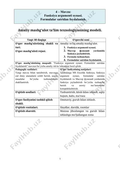 funksiya argumenti oynasi — DOCX